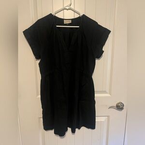Linen black dress